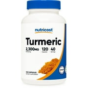 Nutricost Turmeric Capsules (95% Curcuminoids) Curcumin Supplement, 2300mg Per Serving, 120 Count