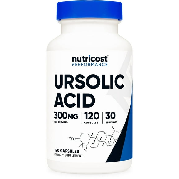 Nutricost Ursolic Acid 300mg, 120 Capsules - Non GMO, Gluten Free Supplement