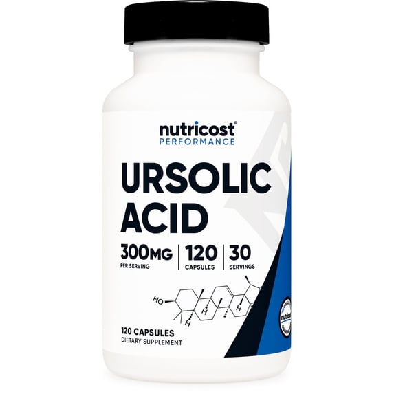 Nutricost Ursolic Acid 300mg, 120 Capsules - Non GMO, Gluten Free Supplement