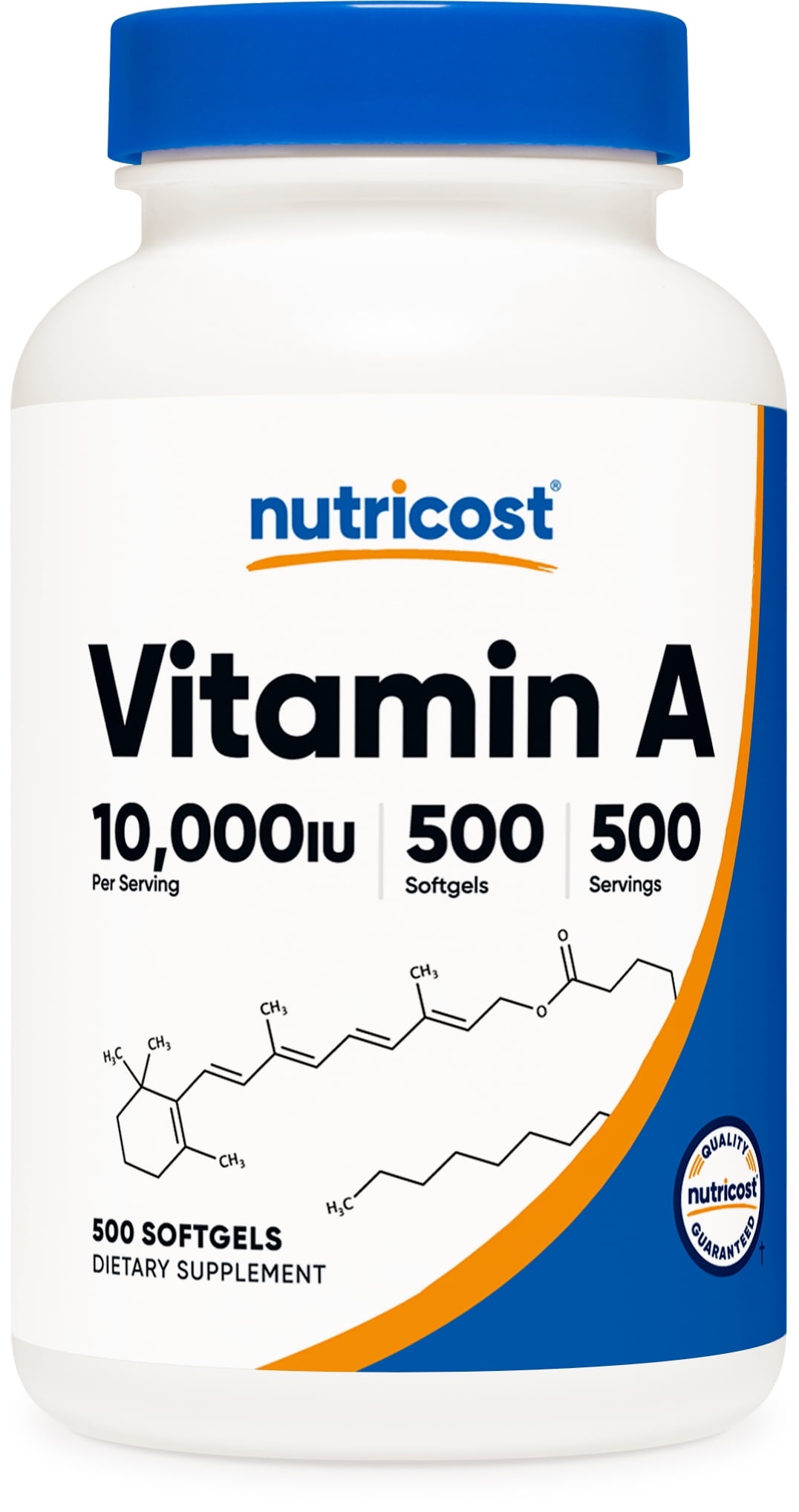 Nutricost Vitamin A 10,000 IU, 500 SoftGels Supplement
