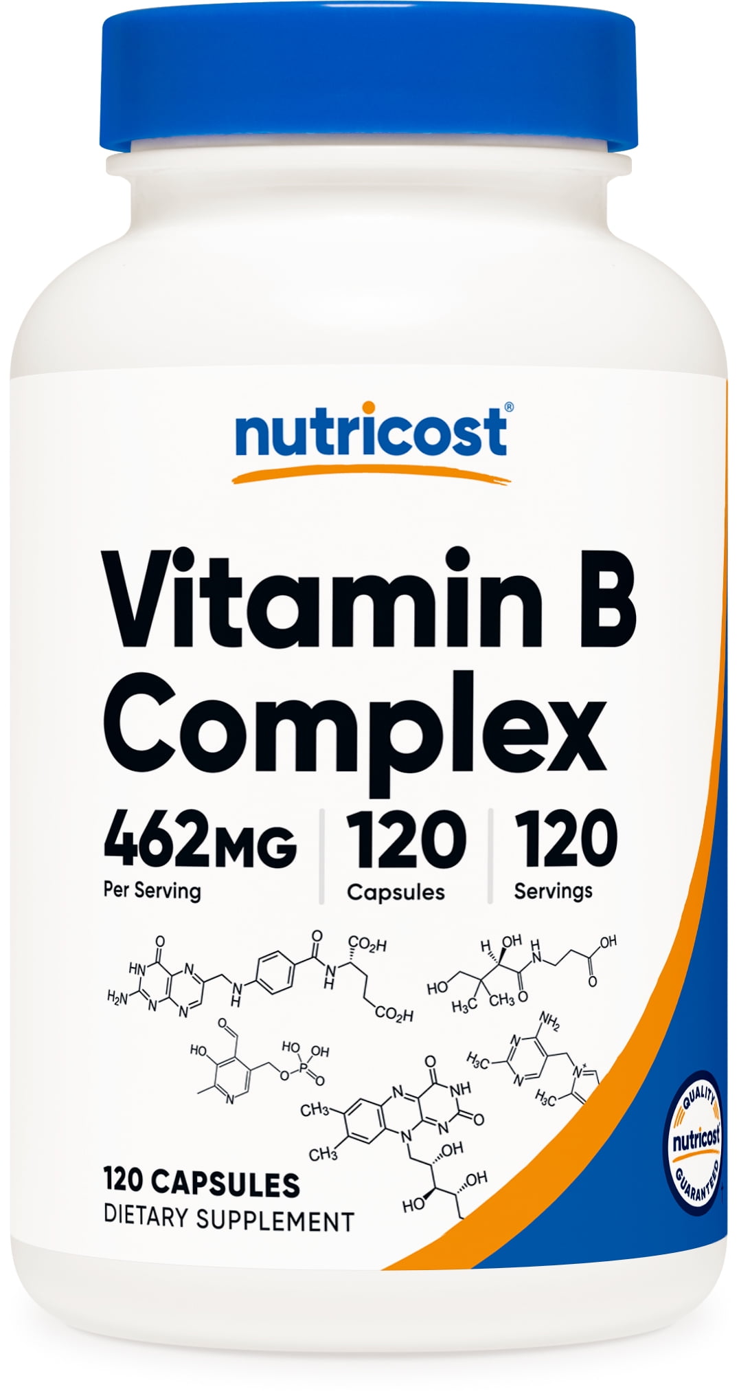 Nutricost Vitamin B Complex 460mg, 120 Capsules - with Vitamin C - Energy Complex Supplement