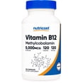 thumbnail image 1 of Nutricost Vitamin B12 (Methylcobalamin) 5000mcg, 120 Capsules - Vegetarian Caps, Non-GMO, Gluten Free B12 Supplement, 1 of 5