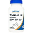 thumbnail image 1 of Nutricost Vitamin B2 (Riboflavin) 400mg, 120 Capsules, Supplement, 1 of 2