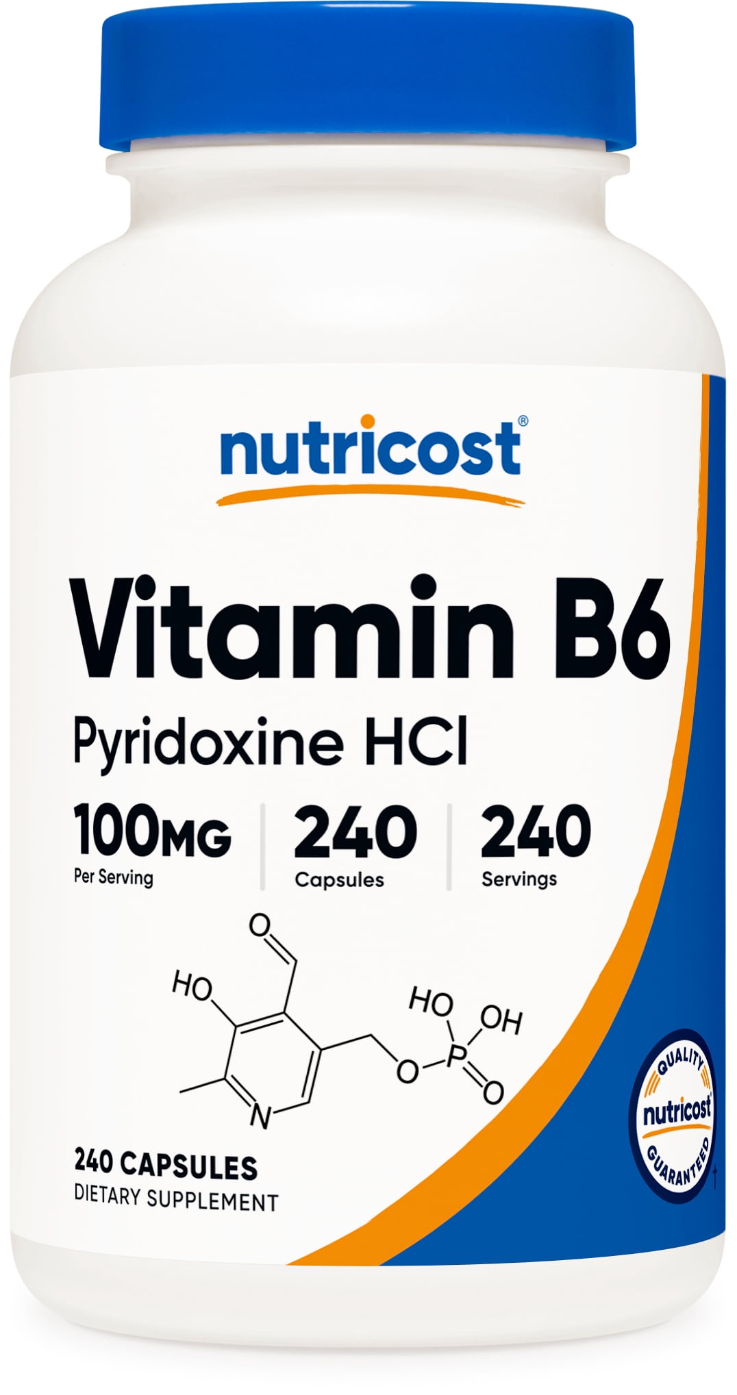 Nutricost Vitamin B6 (Pyridoxine HCl) Supplement 100mg, 240 Capsules