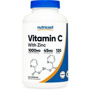 Nutricost Vitamin C with Zinc, 120 Servings - Non-GMO, Gluten Free Supplement