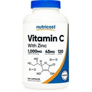 Nutricost Vitamin C with Zinc, 120 Servings - Non-GMO, Gluten Free Supplement