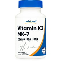 Nutricost Vitamin K2 MK-7 100mcg, 240 Softgels - Gluten Free and Non-GMO Supplement