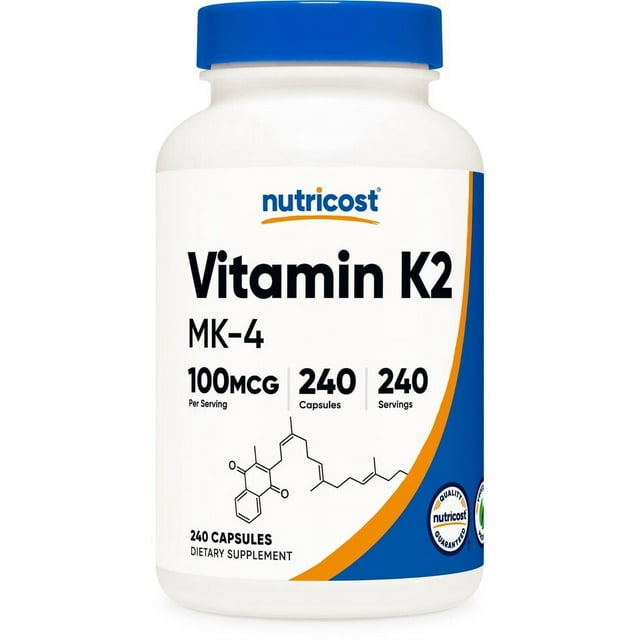 Nutricost Vitamin K2 (MK4) 100mcg Heart Health240 Capsules