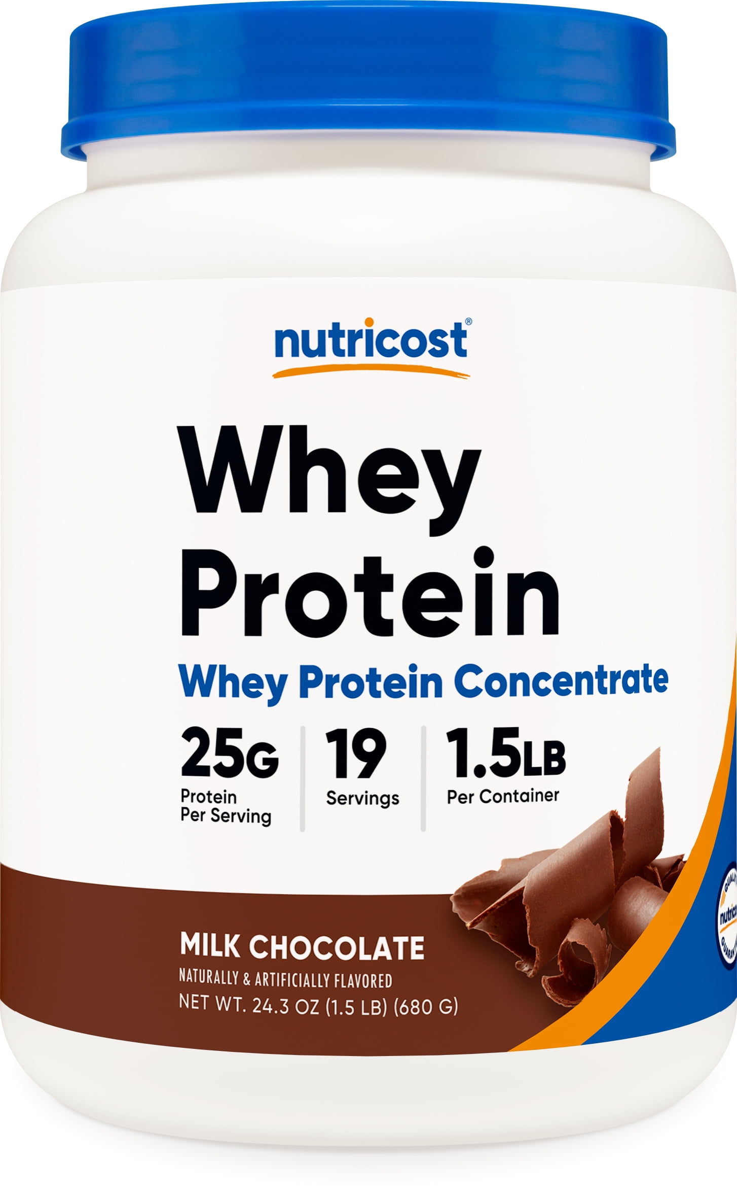 Nutricost Whey Protein Concentrate (1.5 Pounds, Chocolate) - 25 Grams of Protein Per Serving