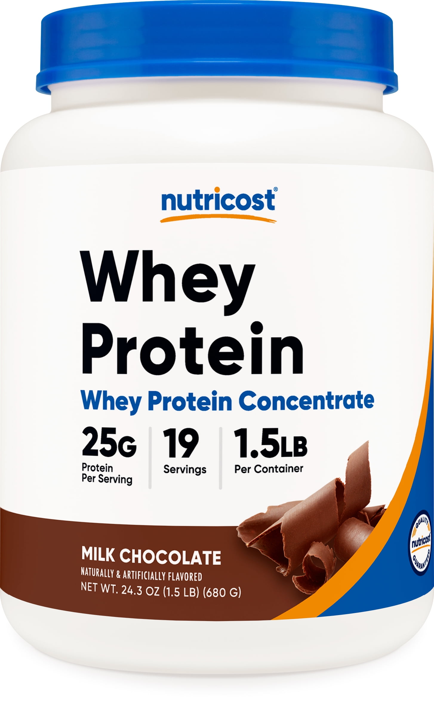 Nutricost Whey Protein Concentrate (1.5 Pounds, Chocolate) - 25 Grams of Protein Per Serving