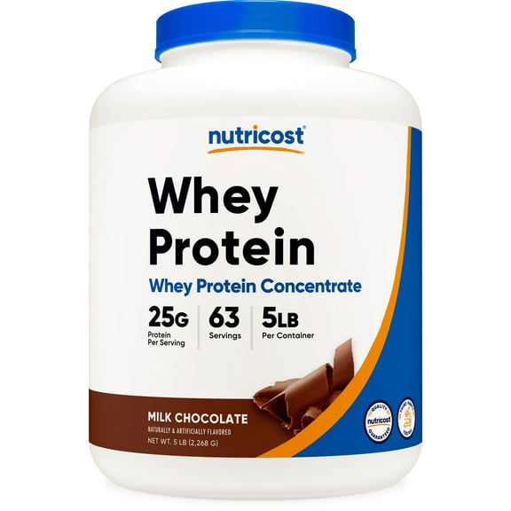 Nutricost Whey Protein Concentrate Powder (Chocolate) 5LBS, Supplement