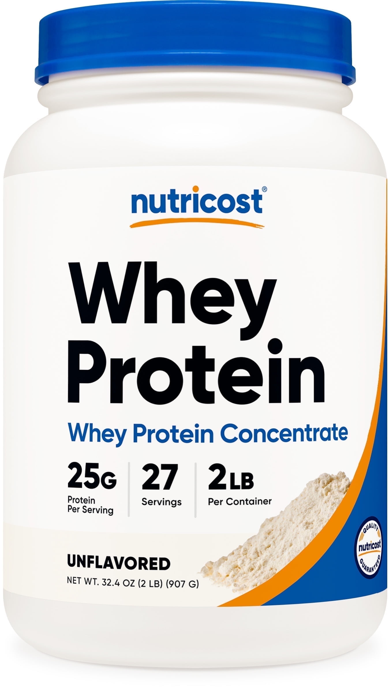 Nutricost Whey Protein Concentrate Powder (Unflavored) 2LBS - Gluten Free & Non-GMO Supplement