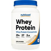Nutricost Whey Protein Concentrate Powder (Unflavored) 2LBS - Gluten Free & Non-GMO Supplement