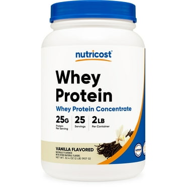 Nutricost Whey Protein Concentrate (Vanilla) 2LBS - Gluten Free & Non-GMO Supplement