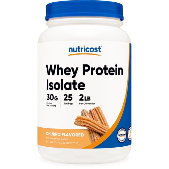 Nutricost Whey Protein Isolate 2 LB Churro Flavored - Non-GMO, Gluten-Free