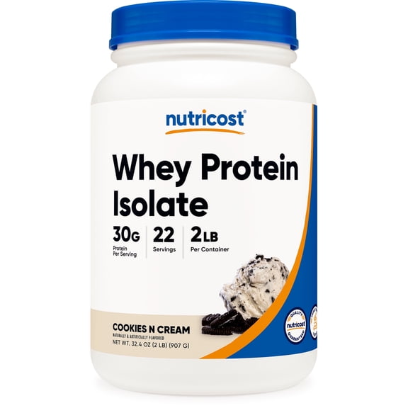 Nutricost Whey Protein Isolate Powder (Cookies N Cream, 2 Pounds)