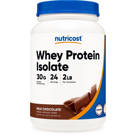 Nutricost Whey Protein Isolate Powder (Milk Chocolate) 2LBS - Gluten Free & Non-GMO