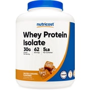 Nutricost Whey Protein Isolate Powder (Salted Caramel) 5LBS - Gluten Free, Non-GMO