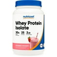 thumbnail image 1 of Nutricost Whey Protein Isolate Powder (Strawberry Milkshake) 2LBS, 1 of 5
