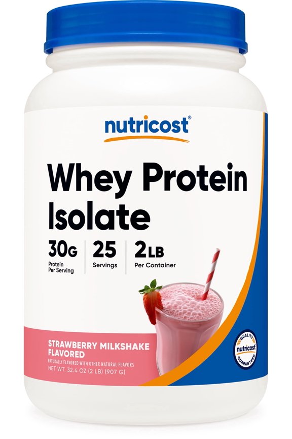 Whey Protein Isolate Powder (Strawberry Milkshake) 2LBS
