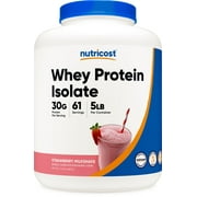 Nutricost Whey Protein Isolate Powder (Strawberry Milkshake) 5LBS