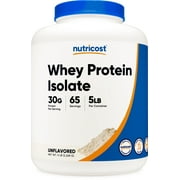 Nutricost Whey Protein Isolate Powder (Unflavored) 5LBS