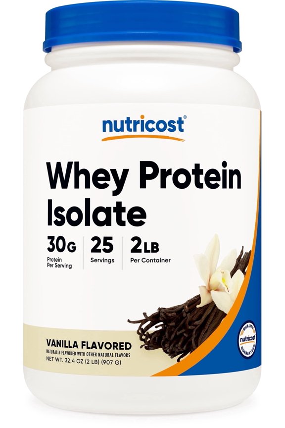 Whey Protein Isolate Powder (Vanilla) 2LBS - Gluten Free & Non-GMO
