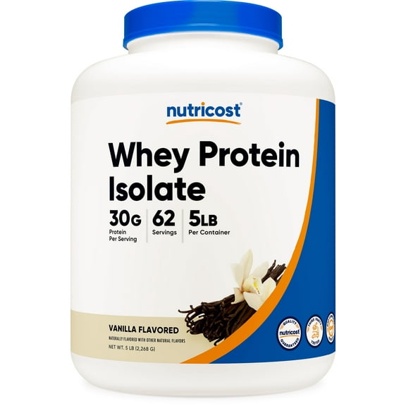 Nutricost Whey Protein Isolate Powder (Vanilla) 5LBS