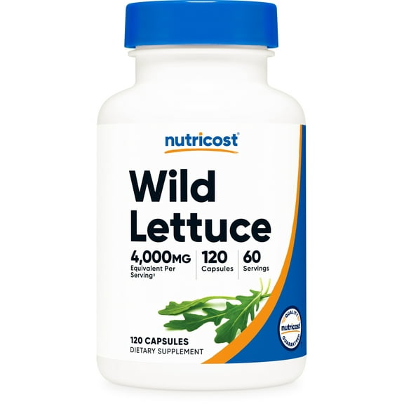 Nutricost Wild Lettuce Extract (4,000 mg Equivalent) 120 Capsules - 60 Servings