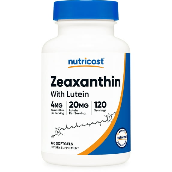 Nutricost Zeaxanthin with Lutein Softgels (120 Softgels) Supplement - Promotes Eye Health