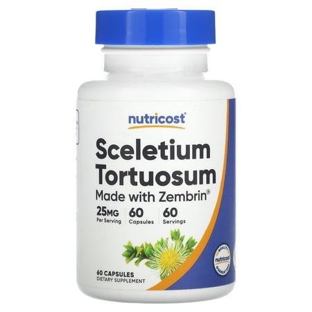 Nutricost Zembrin (Sceletium Tortuosum Extract) 25mg, 60 Capsules - Non-GMO Supplement