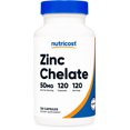 Nutricost Zinc Chelate 50mg, 120 Vegetarian Capsules Gluten Free and