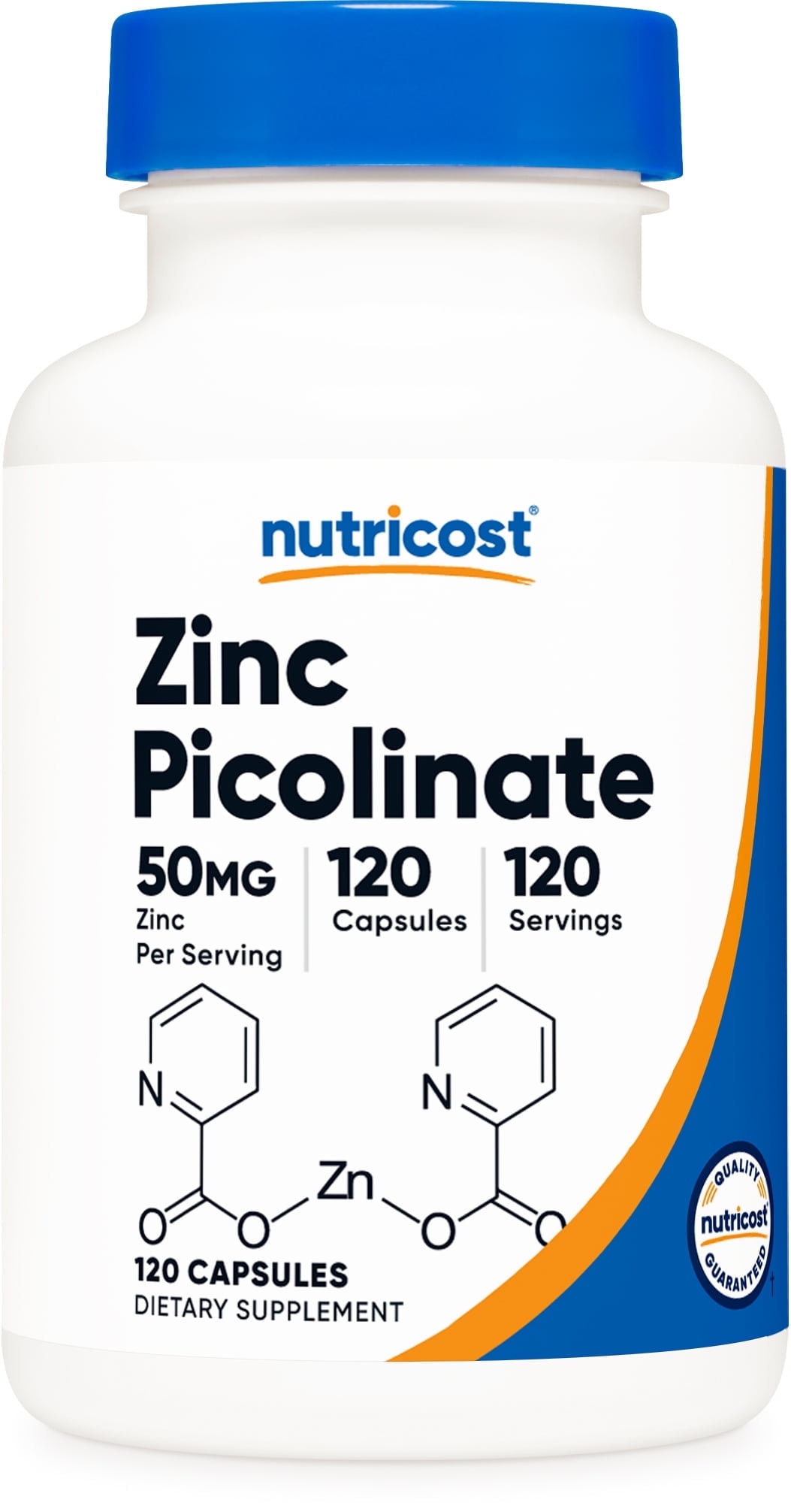 Nutricost Zinc Picolinate 50mg, 120 Vegetarian Capsules - Non-GMO Supplement