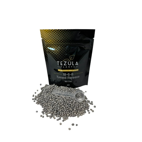 Nutricote 18-6-8 Time Release Fertilizer (180 Day) with Scoop - Great for all plants especially Orchids and Aroids - 8 Ounces
