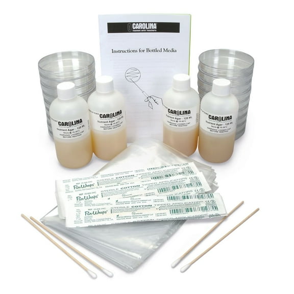 Nutrient Agar Media Kit, All-Inclusive Kit, Perfect For Science Fair Projects