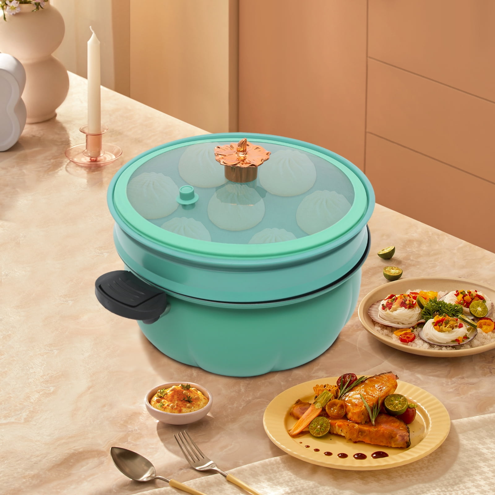 Preserving Pot With Inset Nutrient-Preserving Micro Pressure Cooking Pot, Iron-Glass Material ...