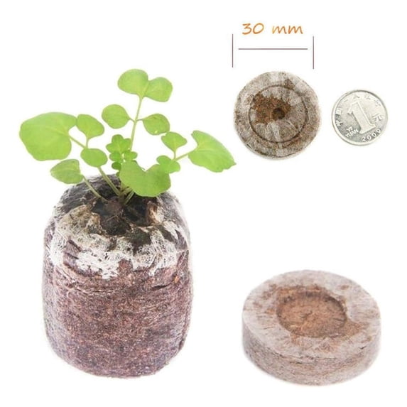 Nutrient-Rich Seed Starter Pods Compressed Peat Pellets with Non-Woven Fabric for Stronger Roots Fast Germination Seedling Soil Blocks for Vegetable Gardening-10PCS