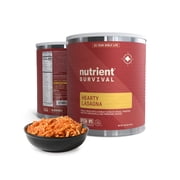 Nutrient Survival MRE Hearty Lasagna, Ready to Eat Meals, Freeze Dried Prepper Supplies & Emergency Food Supply, 40 Essential Nutrients, Shelf Stable Up to 25 Years, One Can, 10 Servings