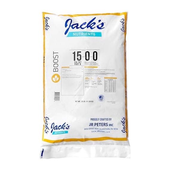 Nutrients 15-0-0 Part B Nitrate, 25lbs - Water-Soluble Fertilizer for Uptake and Strong Leaf Growth in Continuous Liquid Feed Programs