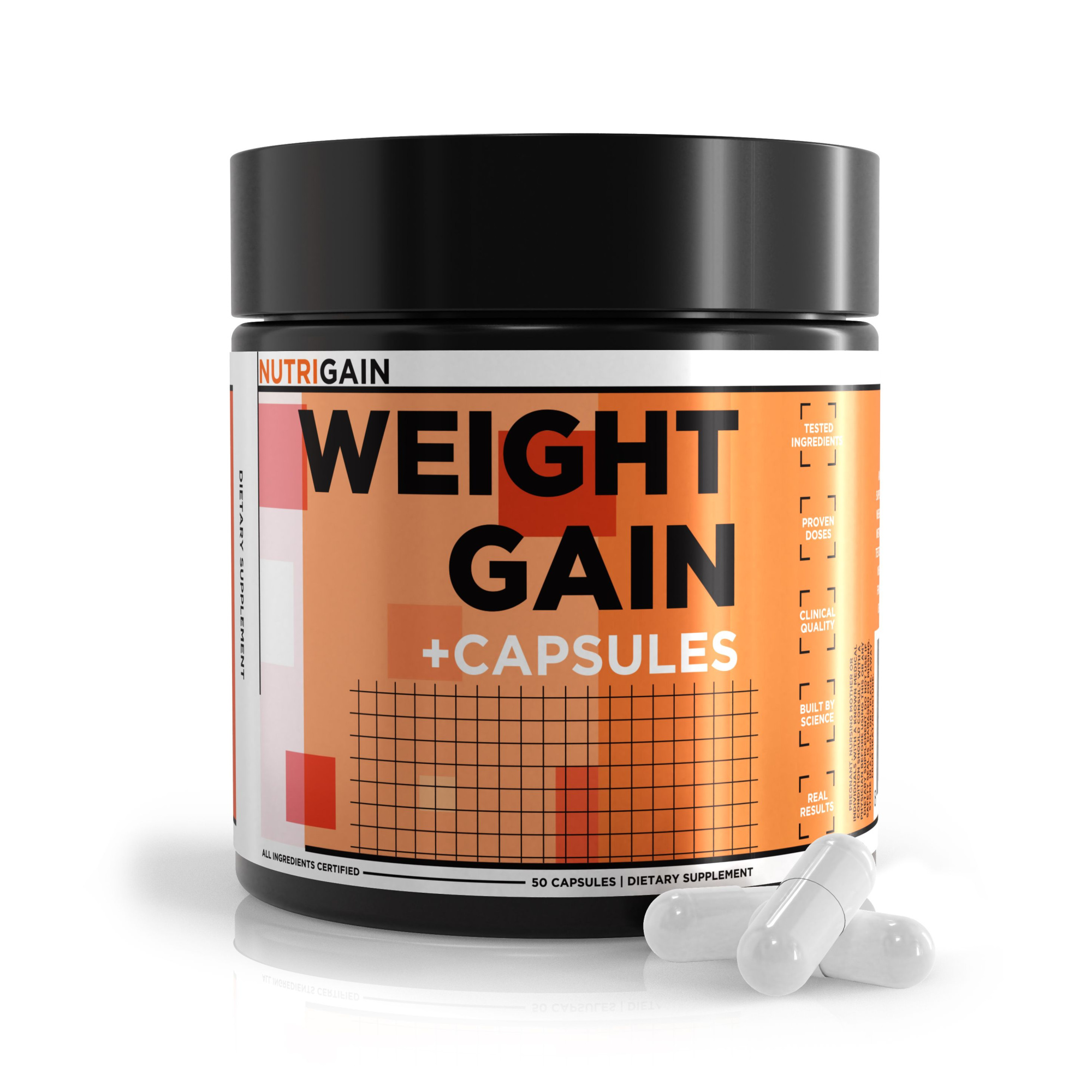 Gain Weight Pills 60 Tablets GAIN Weight Fast. Weight Gain Plus Increase Appetite Enhancer