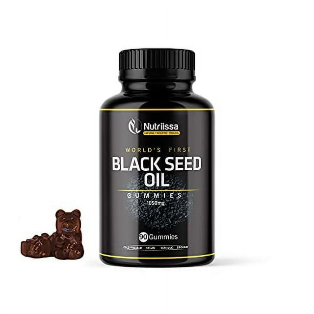 Nutriissa Organic Black Seed Oil Gummy World's First Gummies w/ 4
