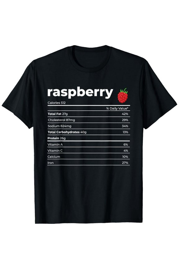 Nutrion Facts Raspberry T-ShirtPure cotton short-sleeved shirts for both men and women