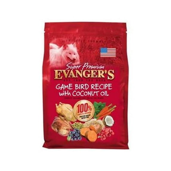 Nutripack 777215 33 lbs Evangers Super Premium Game Bird Recipe with Coconut Oil Dry Dog Food
