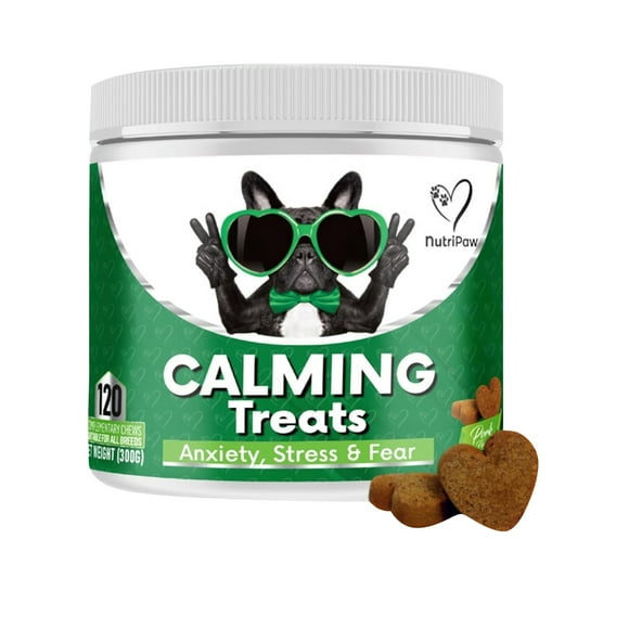 #Nutripaw# C_alming T_reats for Dogs - Reduce Stress, Anxiety, Se_paration Anxiety, B_arking, Hyp-eracti-vity, Re-activity, Ag-gression, Travel Problems - Relaxation Without Drowsiness for Dogs
