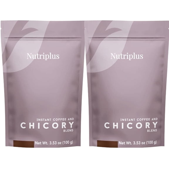 Nutriplus Chicory Coffee - Instant Coffee And Chicory Blend 3.53 oz Bag (Pack of 2)