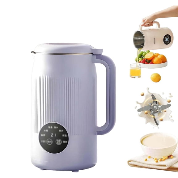Nutripour 8-In-1 Multifunction Nut Milk Maker - Smart Plant-Based Milk Blender with Self-Cleaning, Delay Timer & Keep Warm Function
