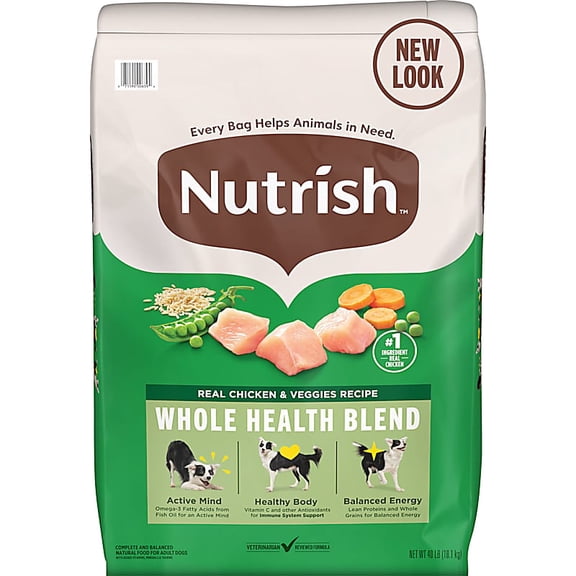 Nutrish Rachael Ray Real Chicken & Veggies Recipe Whole Health Blend Dry Dog Food 40 lbs.