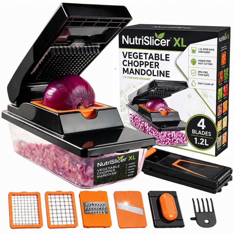 Granite Stone Nutrislicer XL Mandoline Slicer, Vegetable Chopper