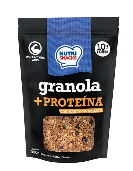 Nutrisnacks Granola + Protein with Chocolate and Peanuts, 10.6 oz. Resealable Bag