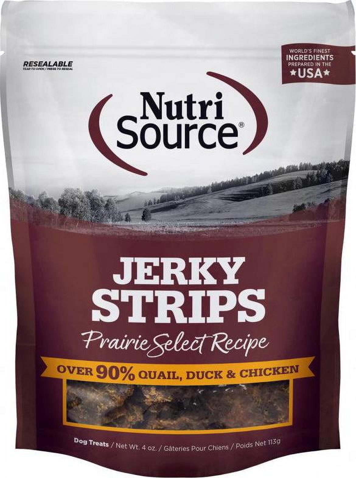Nutrisource Prairie Select Jerky Strips 90% Quail, Duck, & Chicken Grain Free Treats Nutrisource Prairie Select Jerky Strips 90% Quail, Duck, & Chicken Grain Free Treats